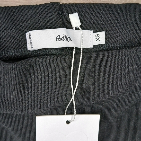 🛍 Adika Luxe Front-Slit Pants Black Sz: XS NWT - Picture 7 of 9